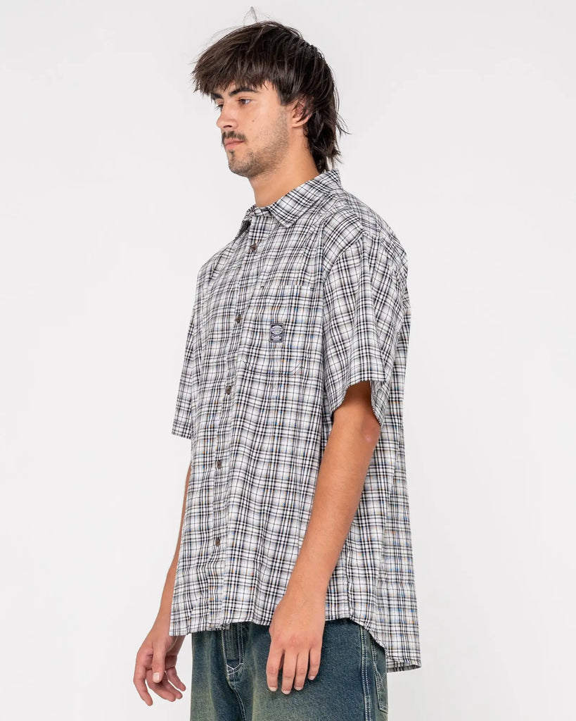Rusty Mens Woven Worldwide Curved Hem