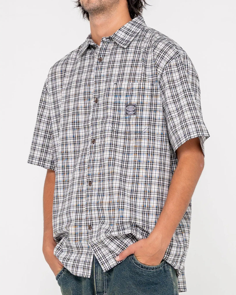 Rusty Mens Woven Worldwide Curved Hem