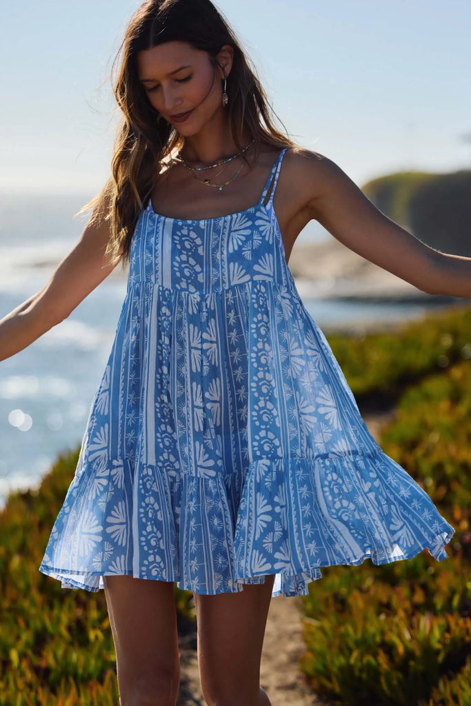 Oneill Womens Dress Saltwater Essentials Rilee Printed Mini Cover-Up