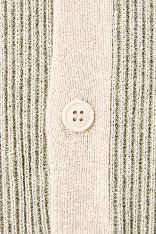 Rhythm Mens Knit Hi Lo Knit Button Up