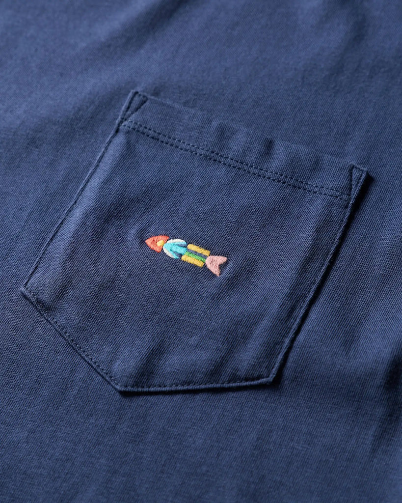 Outerknown Mens Shirt Journey Fish Pocket Tee