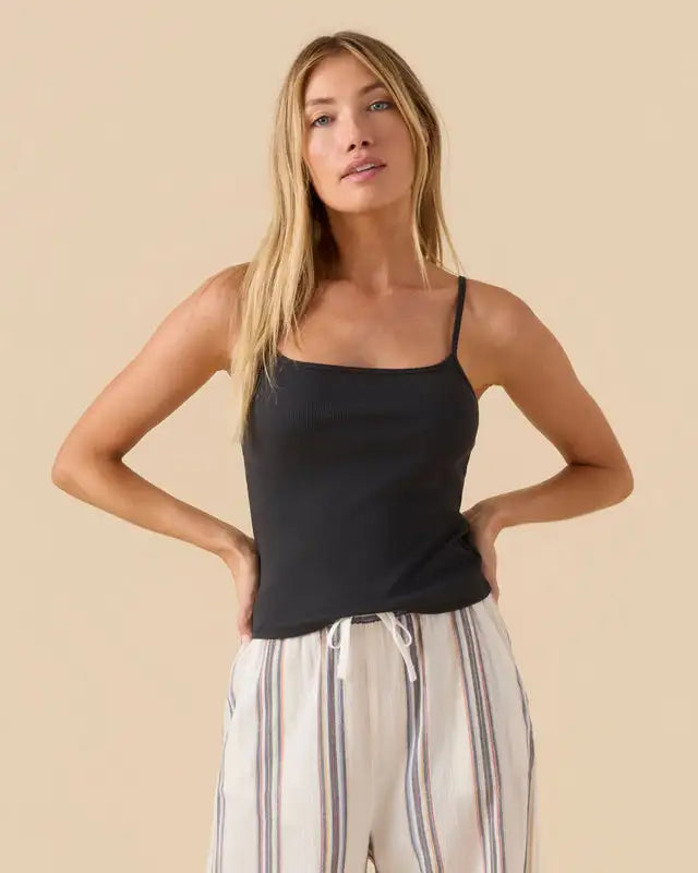 Outerknown Womens Tank Top Sojourn Ribbed Crop