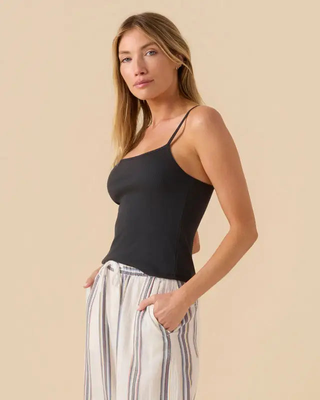 Outerknown Womens Tank Top Sojourn Ribbed Crop
