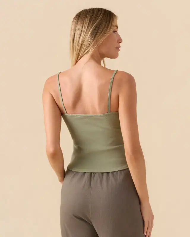Outerknown Womens Tank Top Sojourn Ribbed Crop
