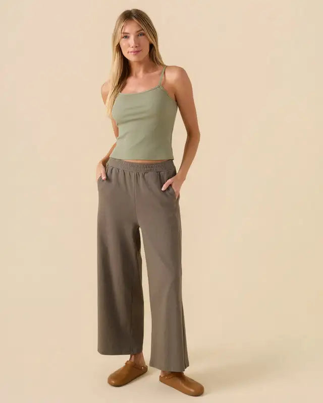 Outerknown Womens Tank Top Sojourn Ribbed Crop