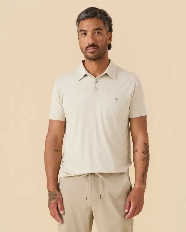 Outerknown Mens Knit Sun Polo