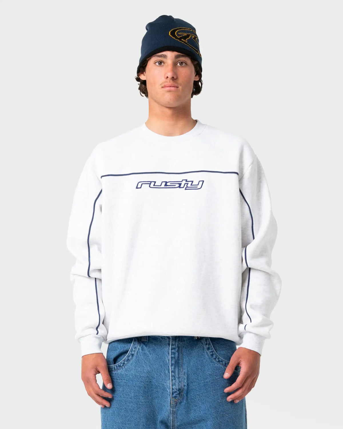 Rusty Mens Sweatshirt Trigger Crew Fleece