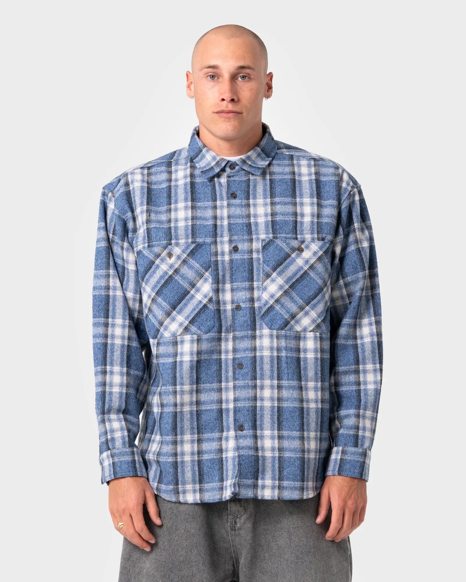 Rusty Mens Shirts Cobra Flannel