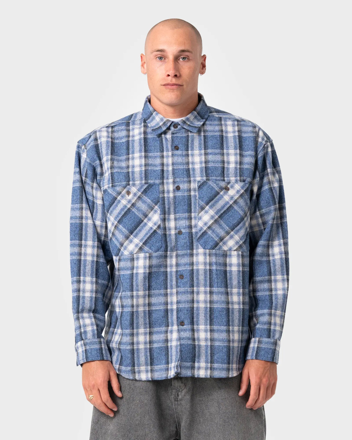 Rusty Mens Shirts Cobra Flannel