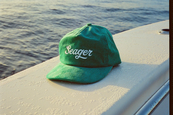 Seager Hat Big Green Corduroy Snapback