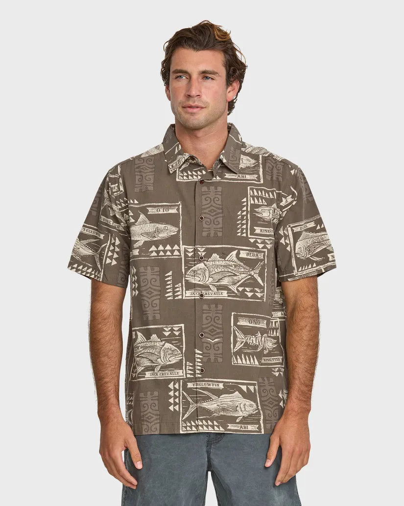 Quiksilver Waterman Mens Woven Block Fish