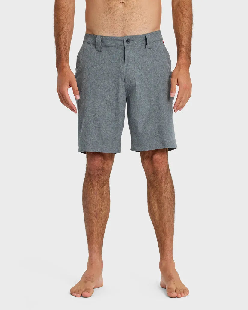 Quiksilver Mens Shorts Union Heather Amphibian 20" Hybrid