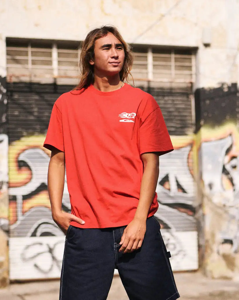 Quiksilver Mens Shirt Stacked Mercury Oversized Heavyweight