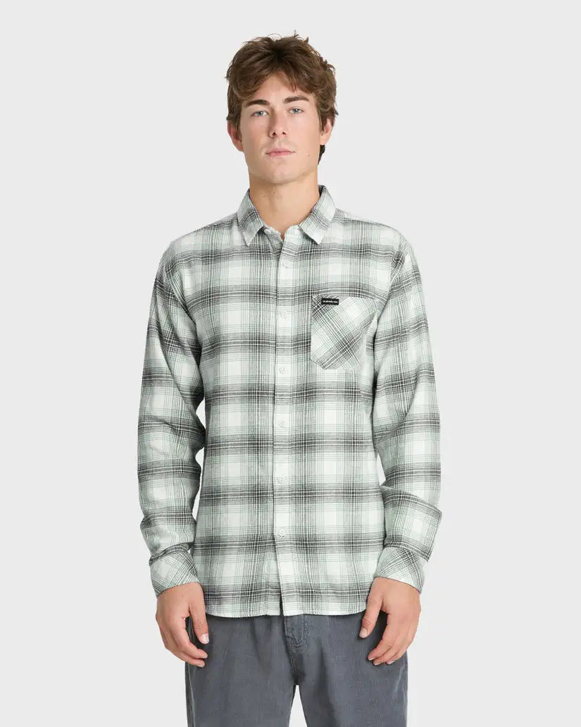 Quiksilver Mens Shirt Breakwater Check Long Sleeve Flannel