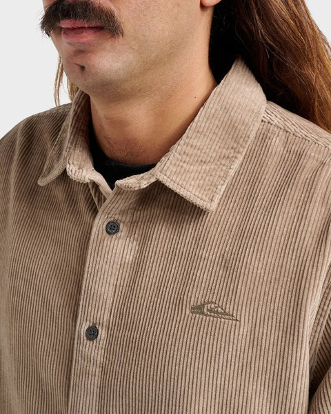 Quiksilver Mens Shirt Cord Long Sleeve