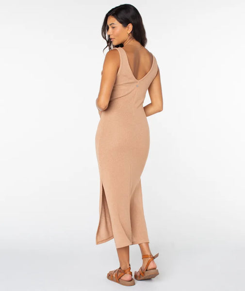 Roxy Womens Dress Slow Isle Midi Sweater Dress