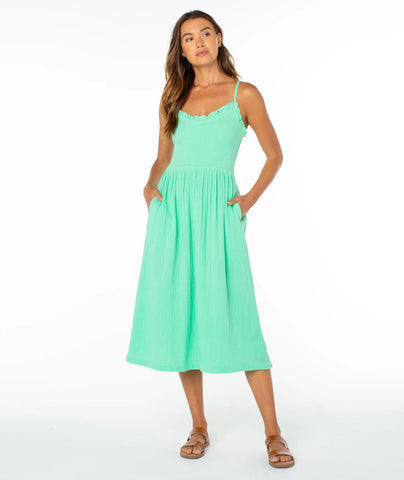 Roxy Womens Dress Downriver Midi