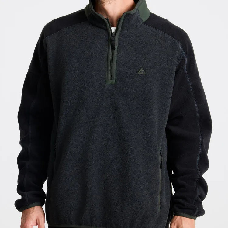 Roark Revival Mens Sweatshirt Campover Fleece Mock Hoodie