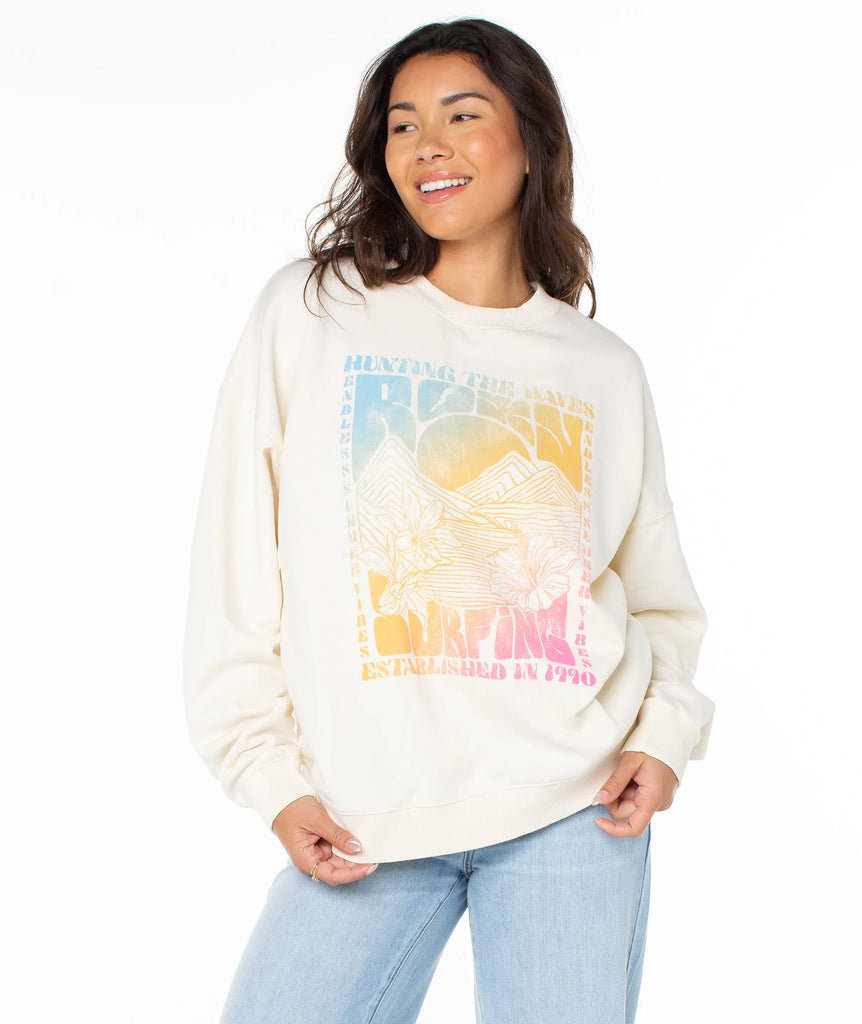 Roxy Womens Sweatshirt Lineup Oversized Crew