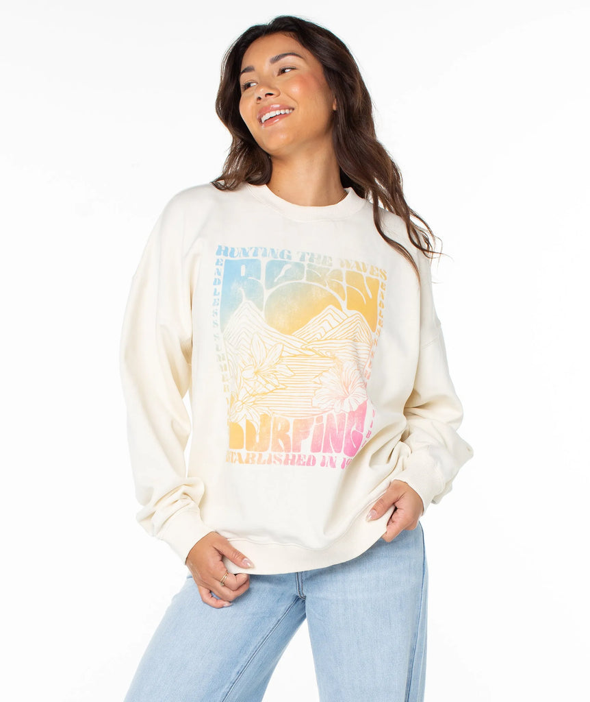 Roxy Womens Sweatshirt Lineup Oversized Crew