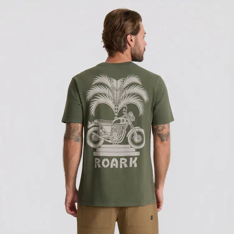 Roark Revival Mens Shirt Moto Palm