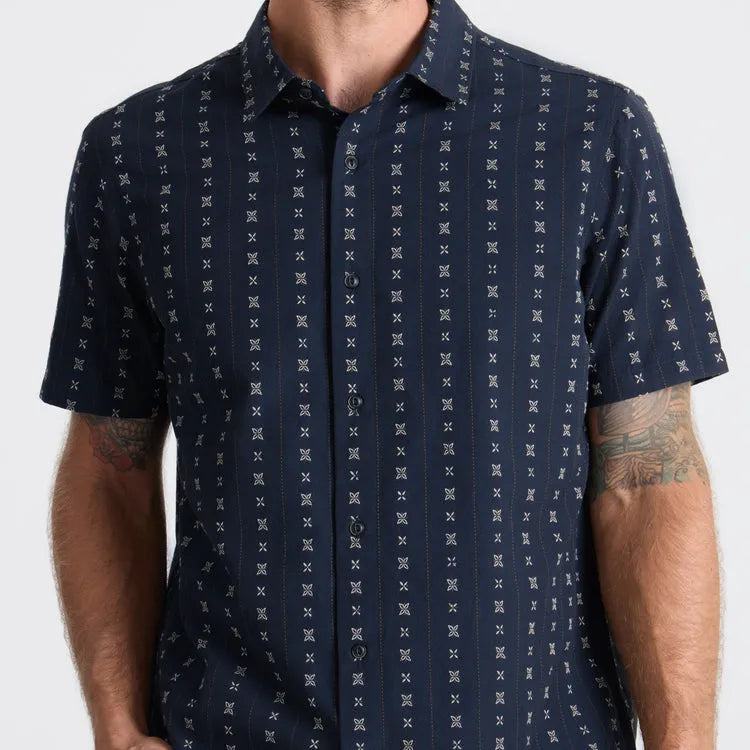 Roark Revival Mens Woven Gonzo Short Sleeve Button Up Shirt