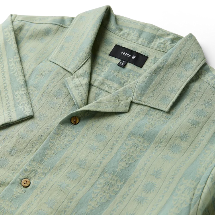 Roark Revival Mens Woven Gonzo Short Sleeve Button Up Shirt