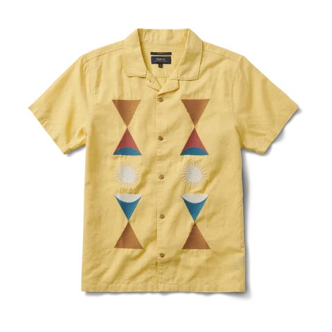 Roark Revival Mens Woven Gonzo Camp Collar