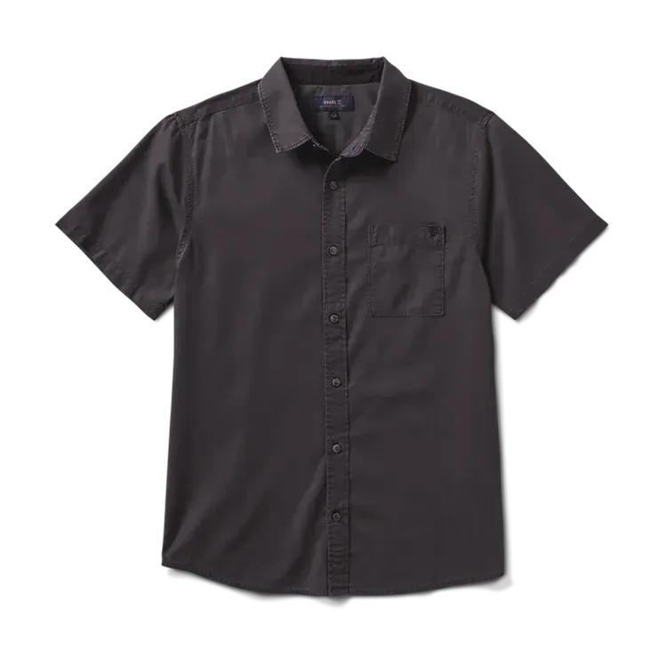 Roark Revival Mens Woven Made To Fade Short Sleeve Button Up Shirt