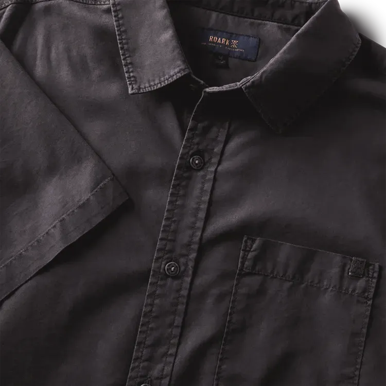 Roark Revival Mens Woven Made To Fade Short Sleeve Button Up Shirt