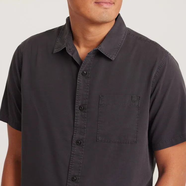 Roark Revival Mens Woven Made To Fade Short Sleeve Button Up Shirt