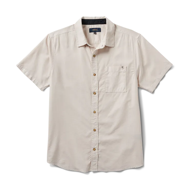 Roark Revival Mens Woven Made To Fade Short Sleeve Button Up Shirt
