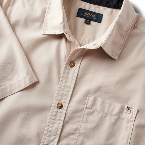 Roark Revival Mens Woven Made To Fade Short Sleeve Button Up Shirt