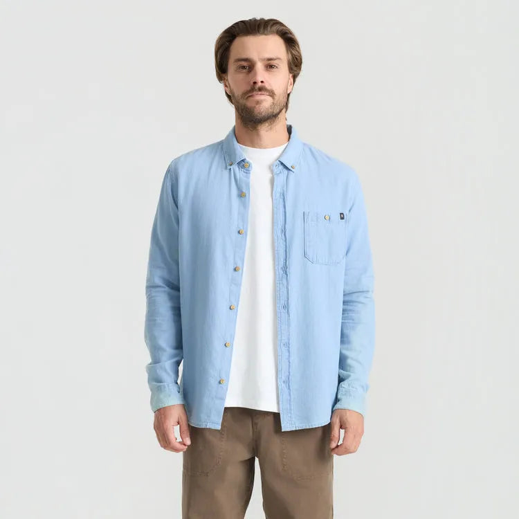 Roark Revival Mens Shirt Scholar Chambray Button Up Shirt