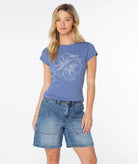 Roxy Womens Shirt Stitched Bloom 90S Baby Tee
