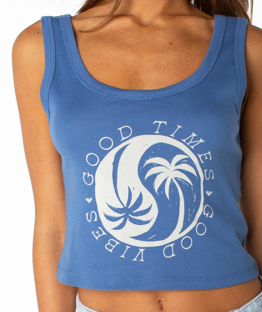 Roxy Womens Tank Top Yin Yang Palm Top