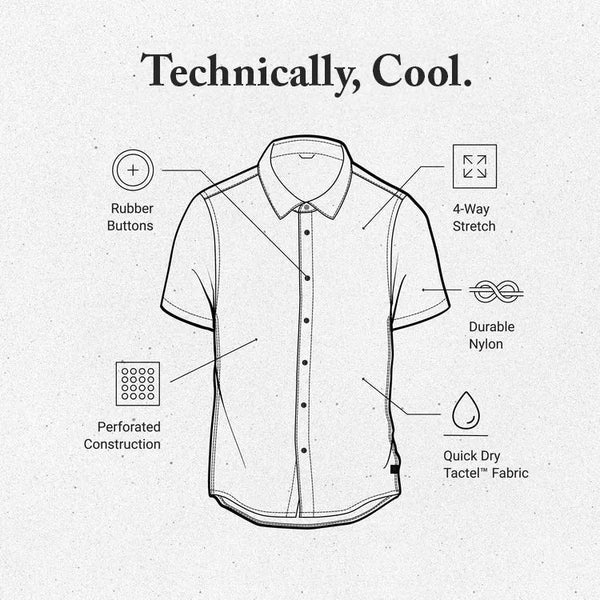Roark Revival Mens Woven Bless Up Breathable Stretch