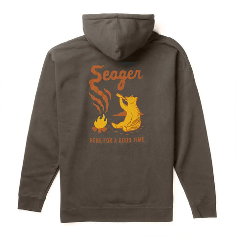 Seager Mens Sweatshirt Smokey Mid-Weight Hoodie