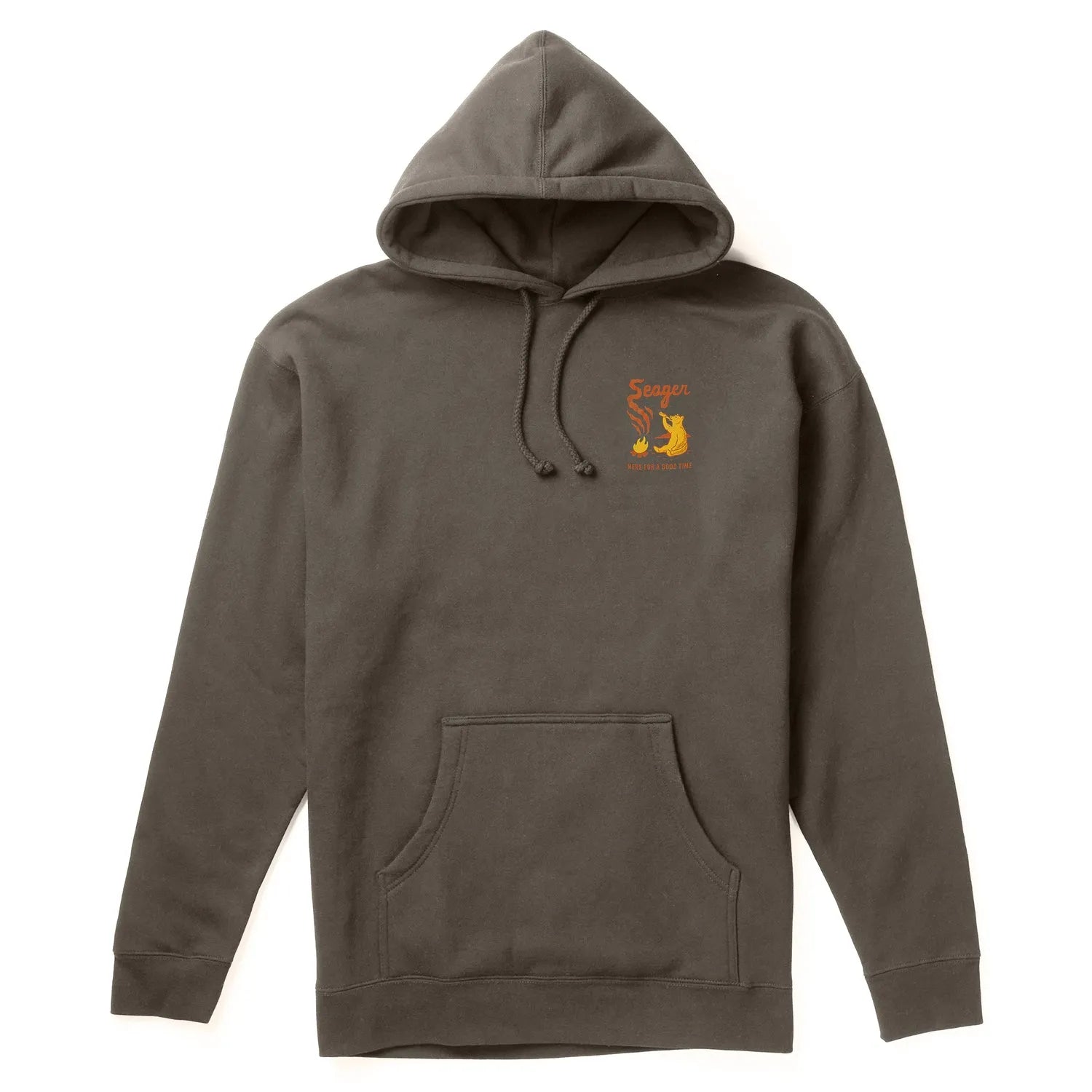 Seager Mens Sweatshirt Smokey Mid-Weight Hoodie