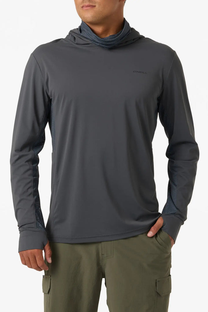 Oneill Mens Shirt TRVLR UPF Elevated Hooded Long Sleeve Pullover