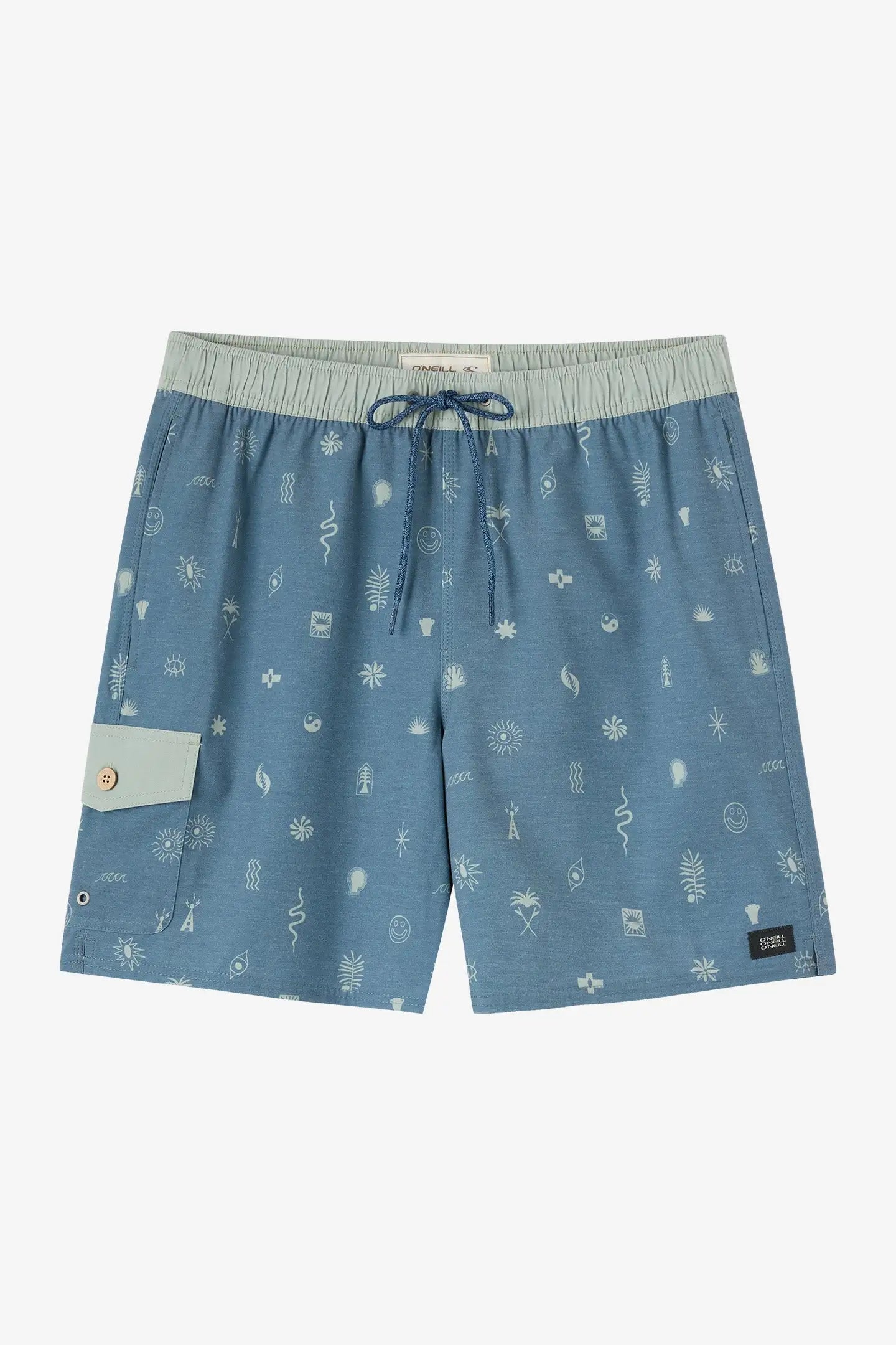 Oneill Mens Boardshorts Hermosa Retro Elastic Waist 17"