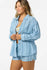 Oneill Womens Shirt Leni Waves Stripe Relaxed Long Sleeve Top