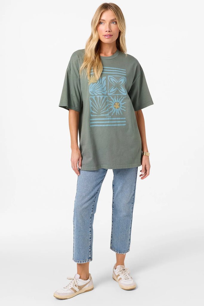 Oneill Womens Shirt O'Riginals Elements Oversized Tee
