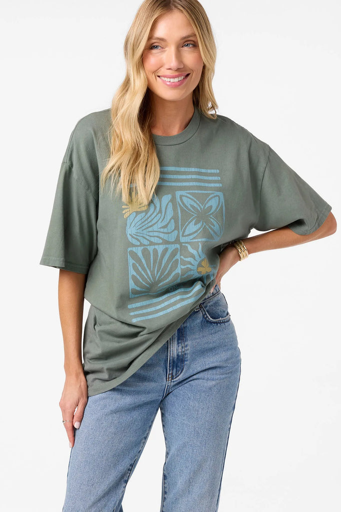 Oneill Womens Shirt O'Riginals Elements Oversized Tee