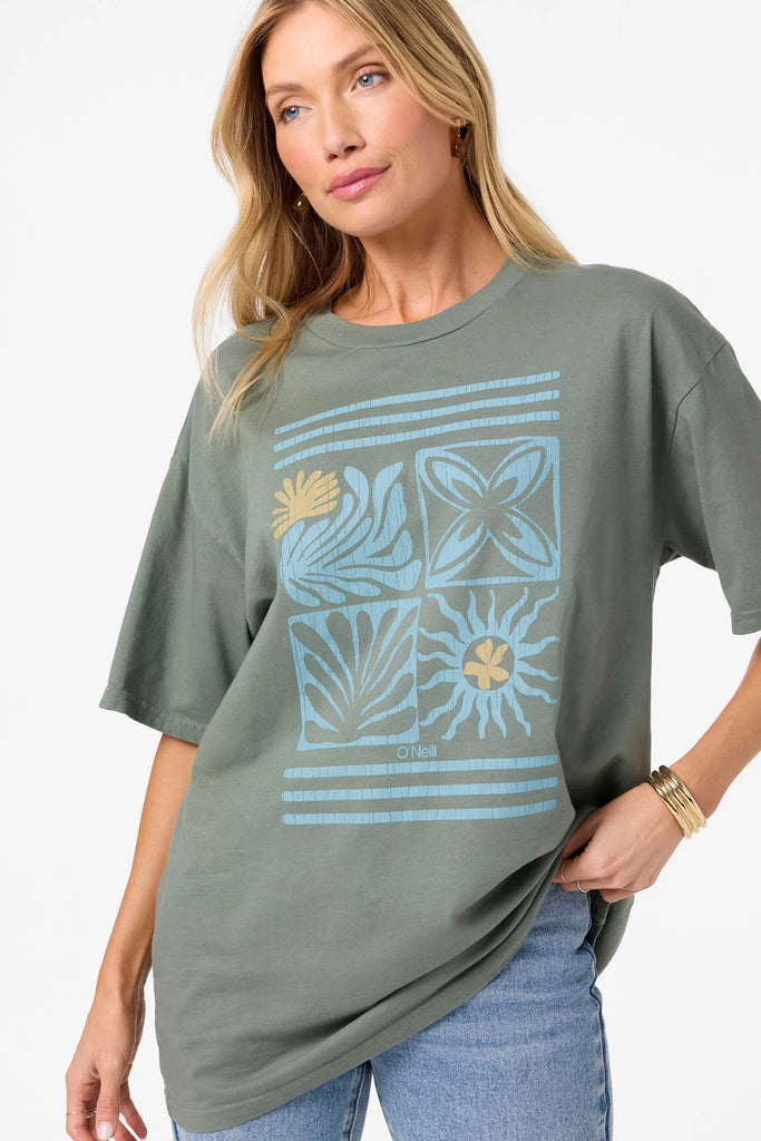 Oneill Womens Shirt O'Riginals Elements Oversized Tee
