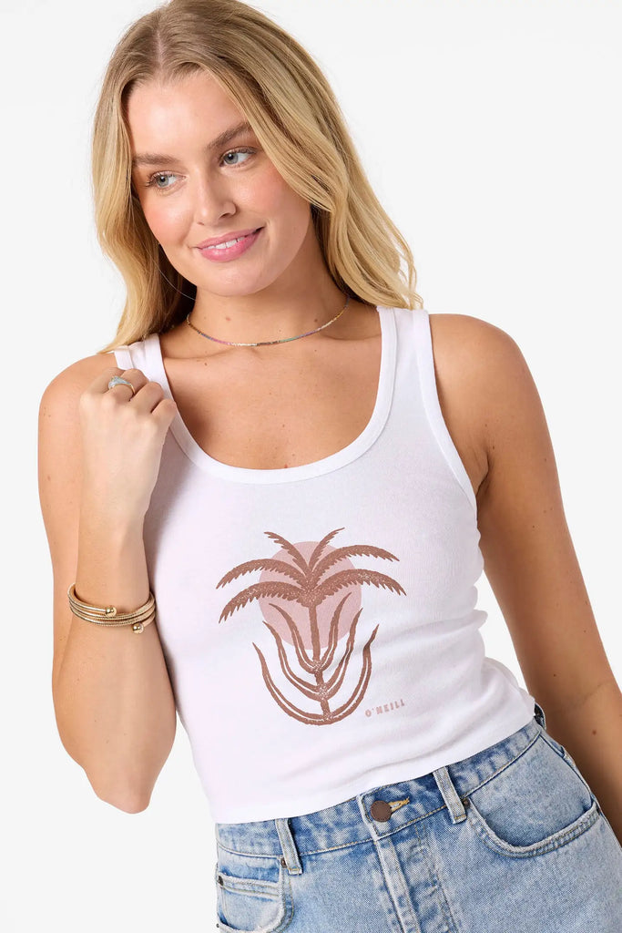 Oneill Womens Tank Top Palm Sun Scoop Neck