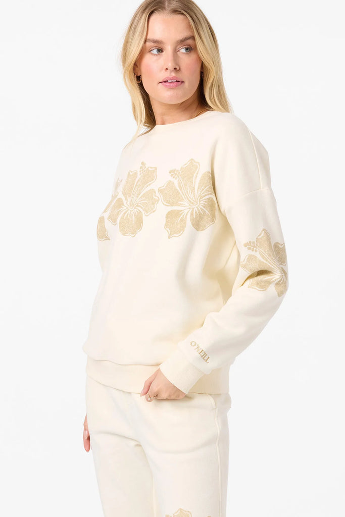 Oneill Womens Sweatshirt Lei Oversized Crew Neck Fleece