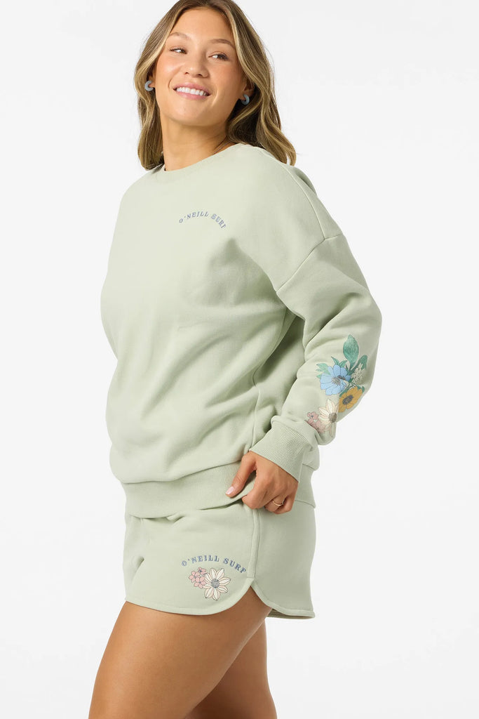 Oneill Womens Sweatshirt Petal Oversized Crew Neck Fleece