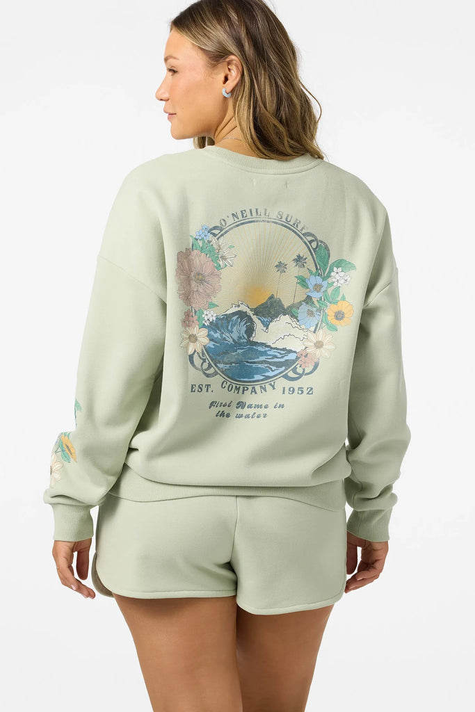 Oneill Womens Sweatshirt Petal Oversized Crew Neck Fleece