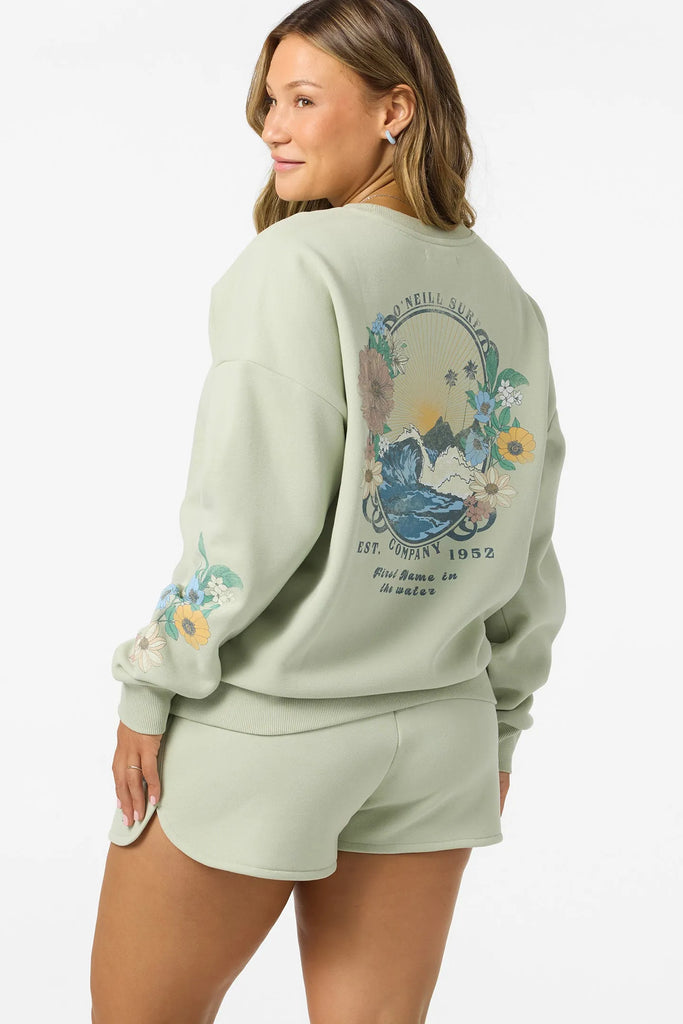 Oneill Womens Sweatshirt Petal Oversized Crew Neck Fleece